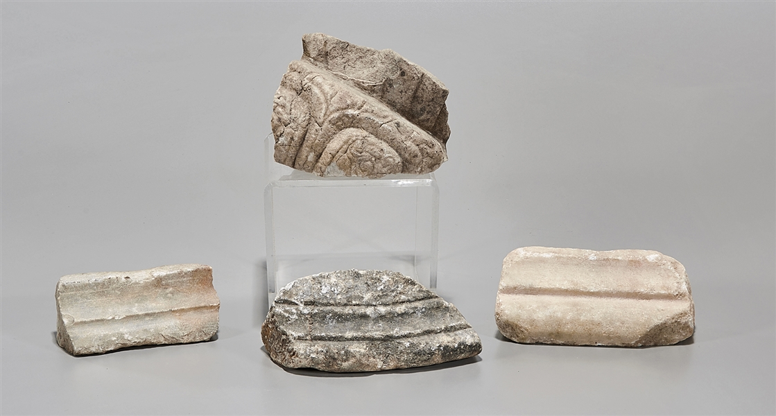 Group of 4 ancient marble sculptural 2ae557