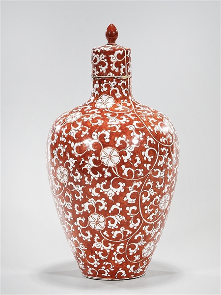 Chinese coral red porcelain covered 2ae562