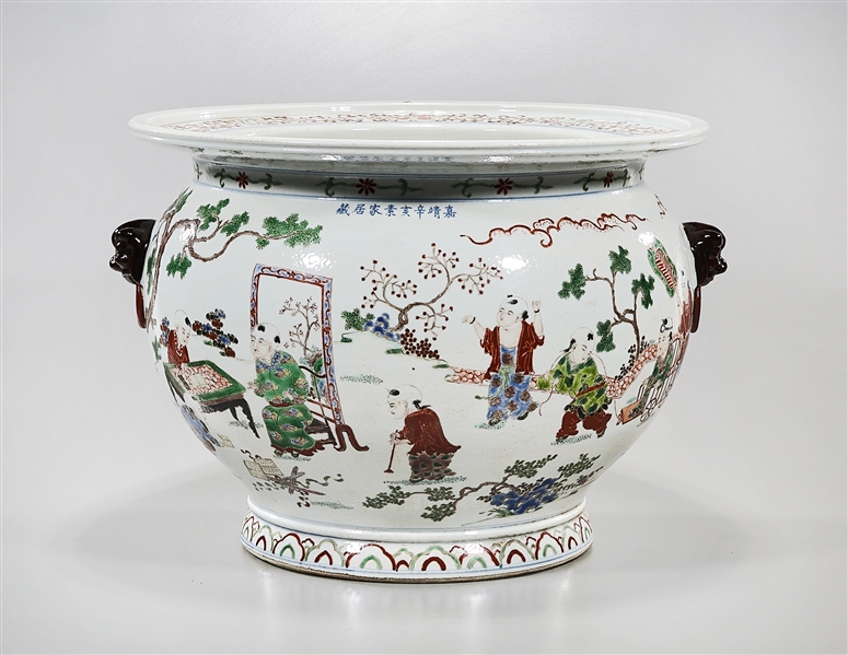 Chinese enameled porcelain jardiniere 2ae571