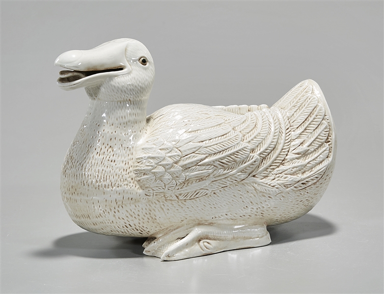 Chinese glazed porcelain duck;