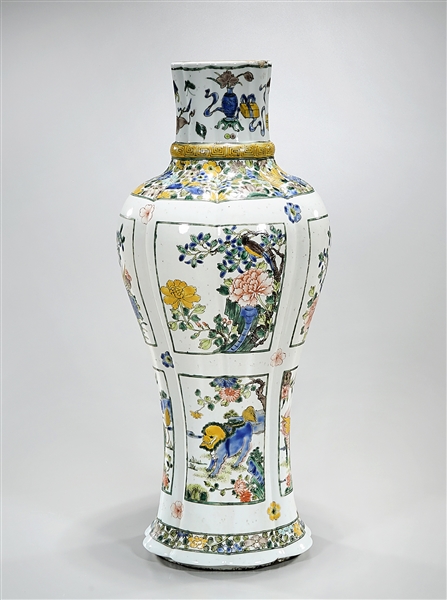 Tall Chinese enameled porcelain