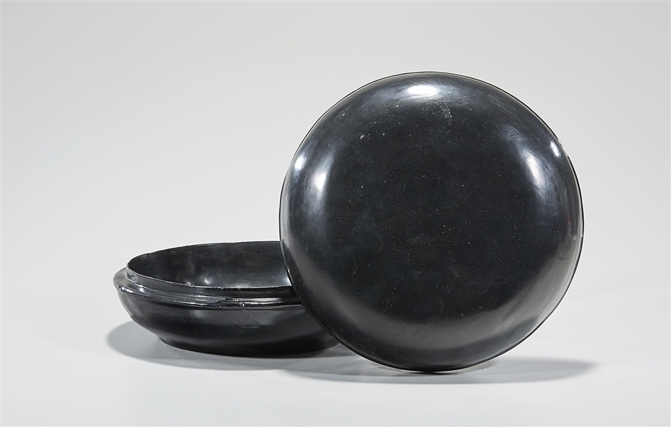 Chinese black lacquered covered