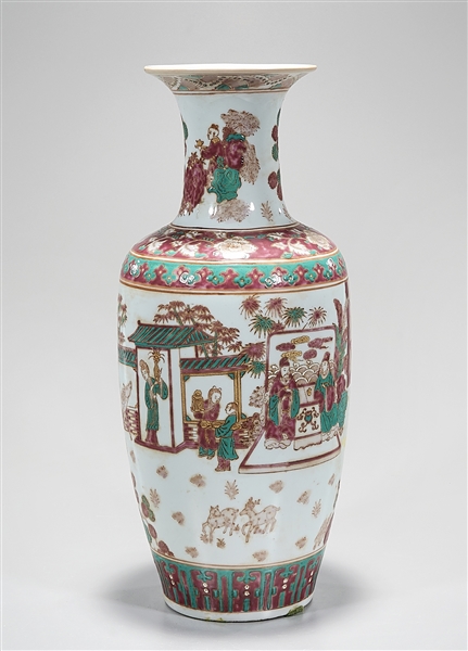 Chinese enameled porcelain vase;