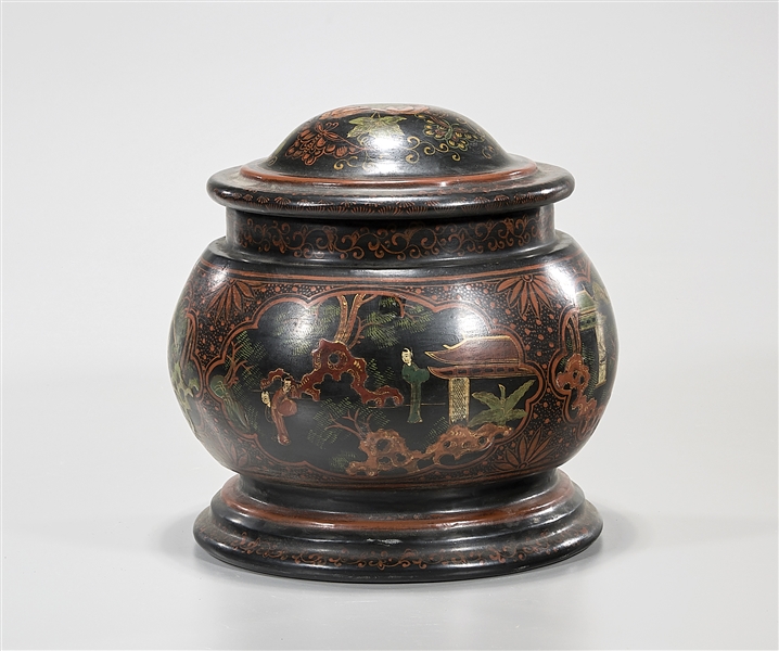 Chinese painted lacquer covered