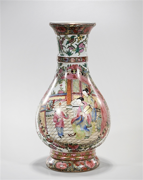 Chinese enameled porcelain vase with