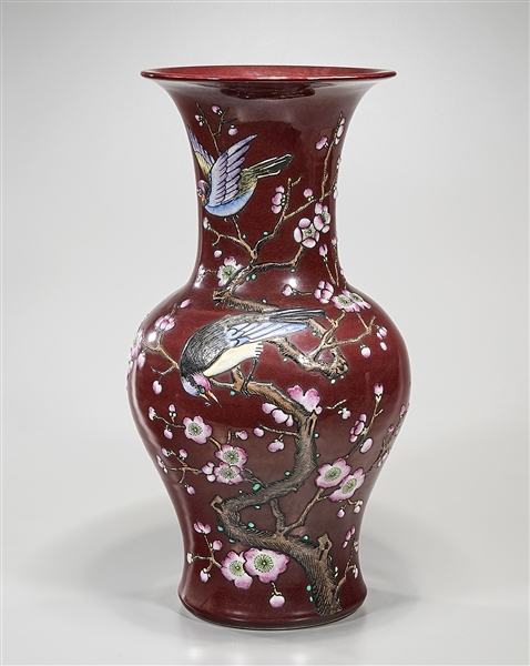 Chinese oxblood porcelain vase