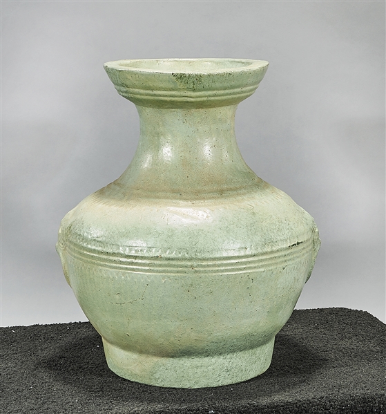 Chinese green glazed ceramic vase  2ae5b7