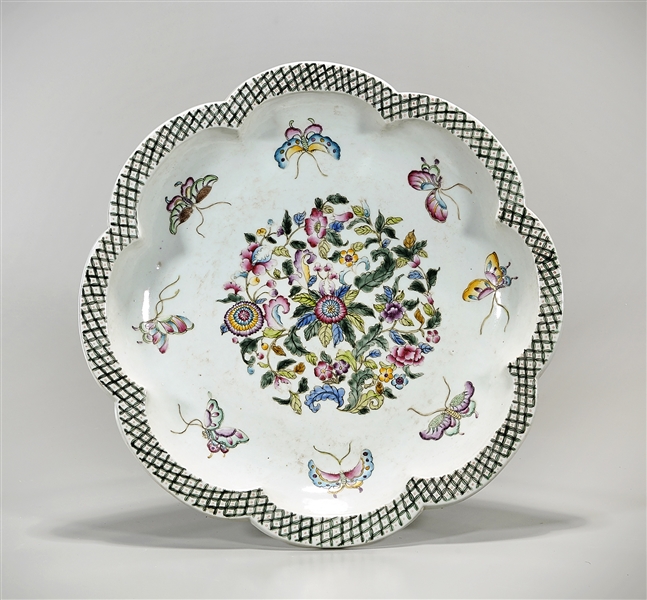 Chinese enameled porcelain charger;