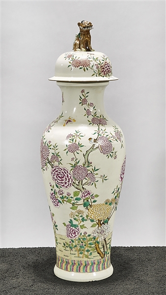 Tall Chinese enameled porcelain