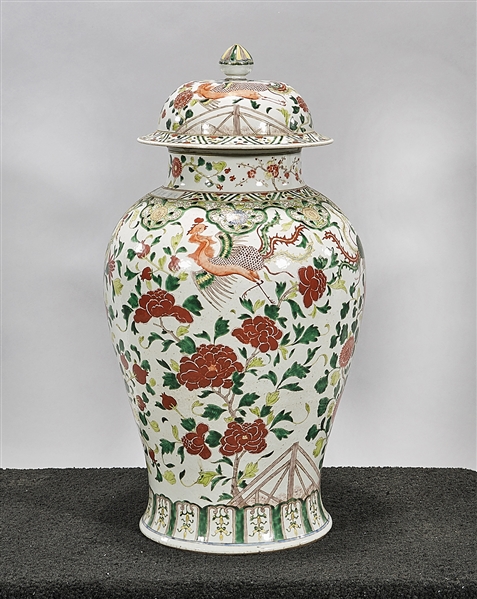 Tall Chinese famille verte porcelain