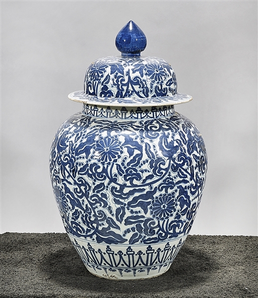 Tall Chinese blue and white porcelain