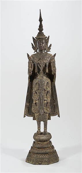 Thai parcel-gilt standing Buddha;