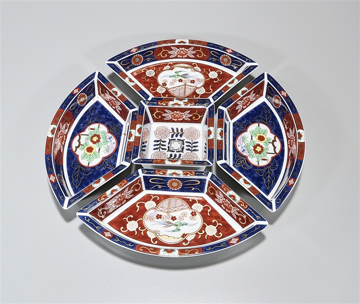 Japanese Imari-style five-piece