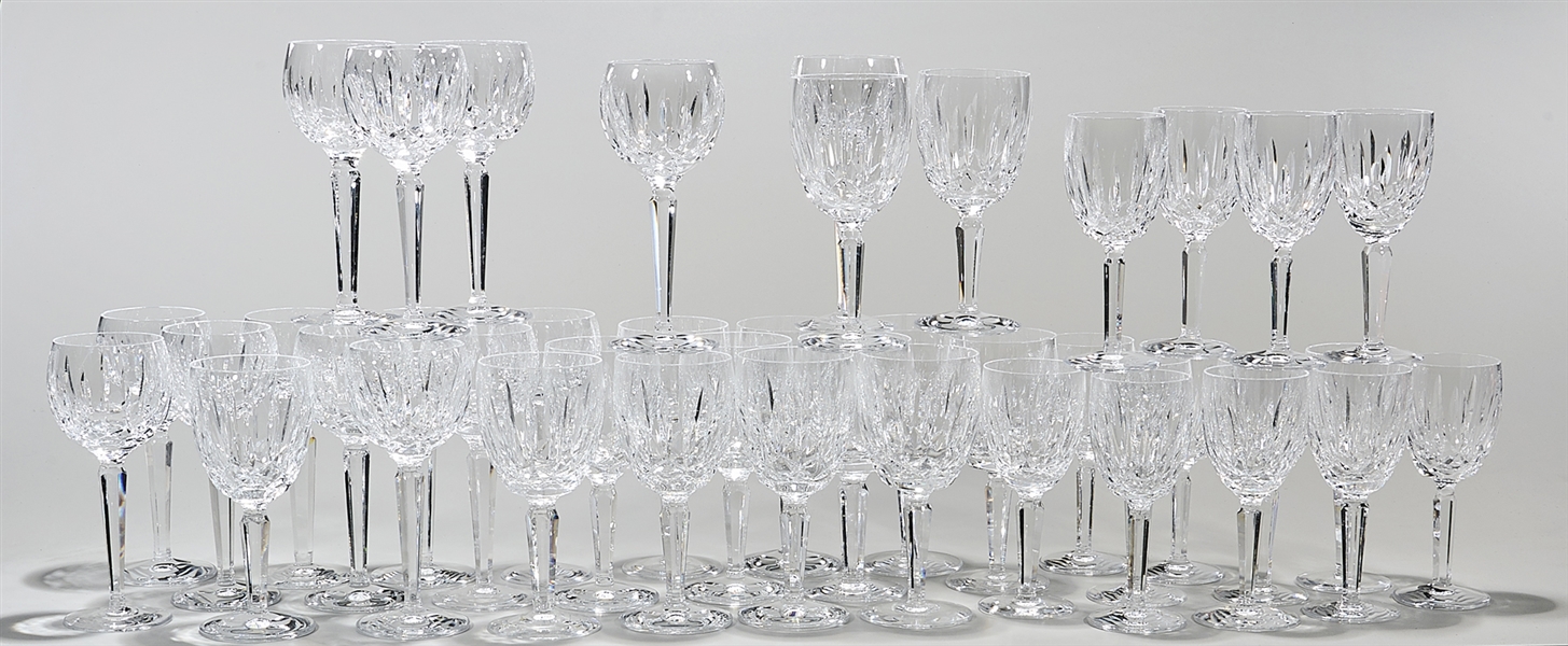 Three groups of Waterford crystal stemware;