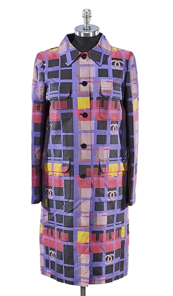Chanel women's silk blend coat;