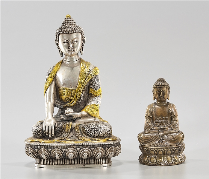 Two Chinese seated Buddhas one 2ae6ad