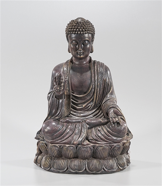 Chinese composite seated Buddha;