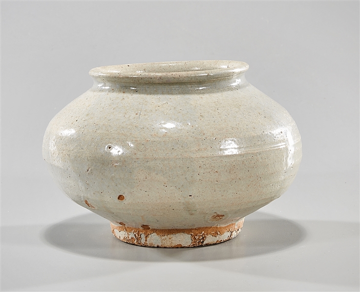 Korean white glazed ceramic jar;