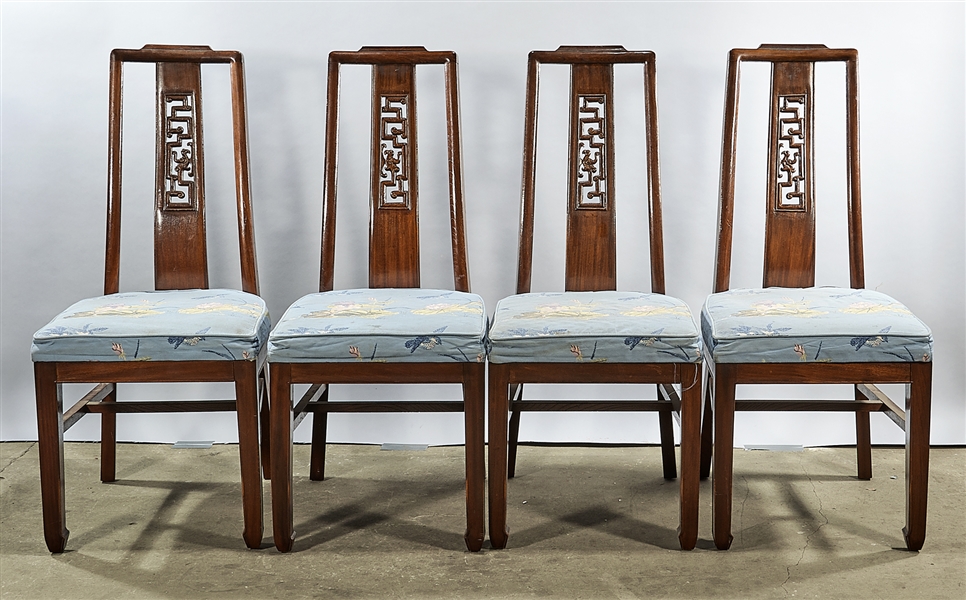Six Chinese chairs, featuring meander