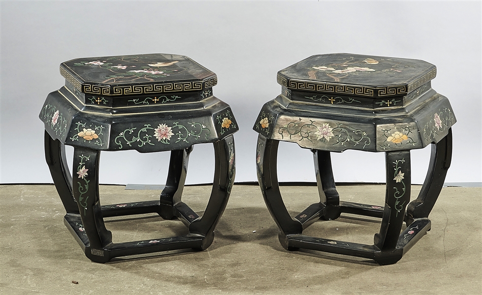 Pair of Chinese carved and painted 2ae6dc