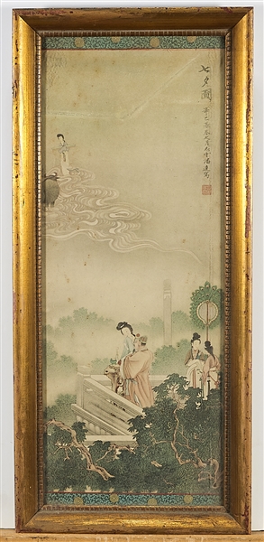 Group of three Chinese framed artworks  2ae725