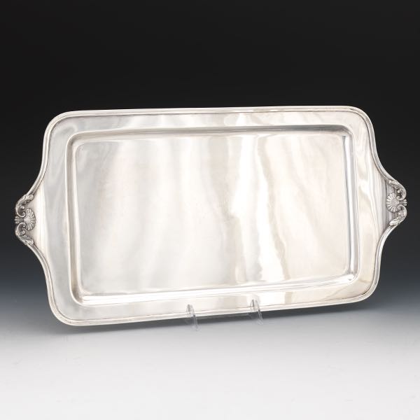 ENGLISH STERLING SILVER SERVING TRAY,
