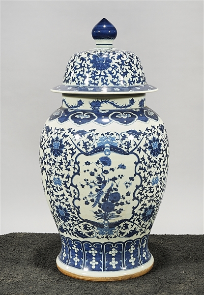Tall Chinese blue and white porcelain