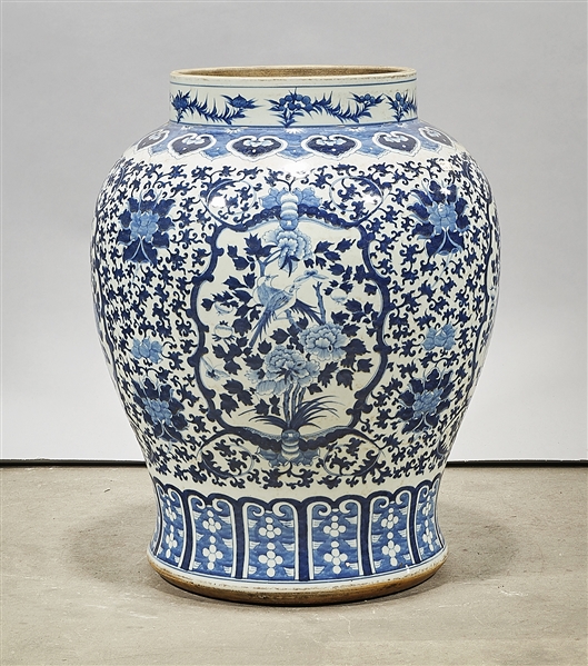 Tall Chinese blue and white porcelain