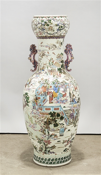 Tall Chinese enameled porcelain