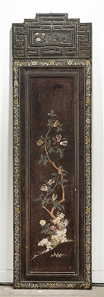 Chinese wood panel with hardstone 2ae929