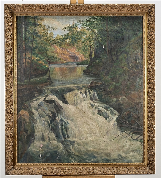 Oil on canvas painting of a stream 2ae963