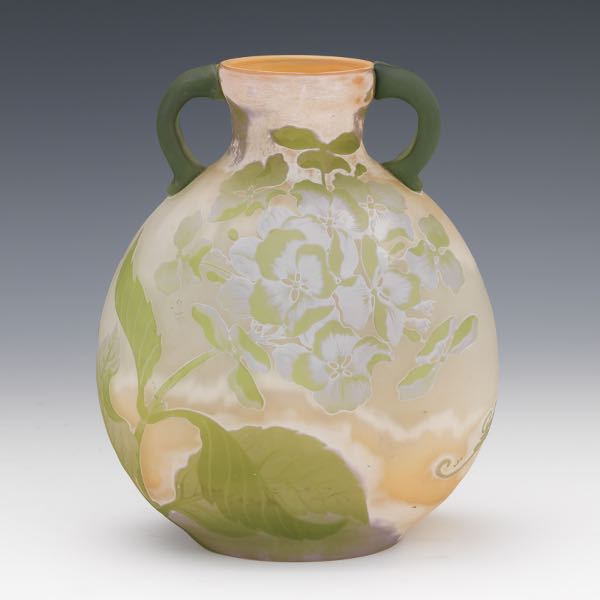 GALLE HYDRANGEA VASE 8 ?" x 7"