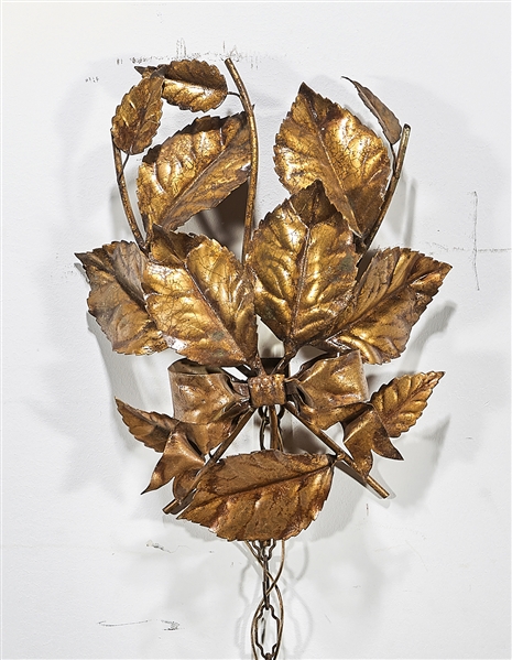 Gilt metal leaf form wired sconce  2ae96d