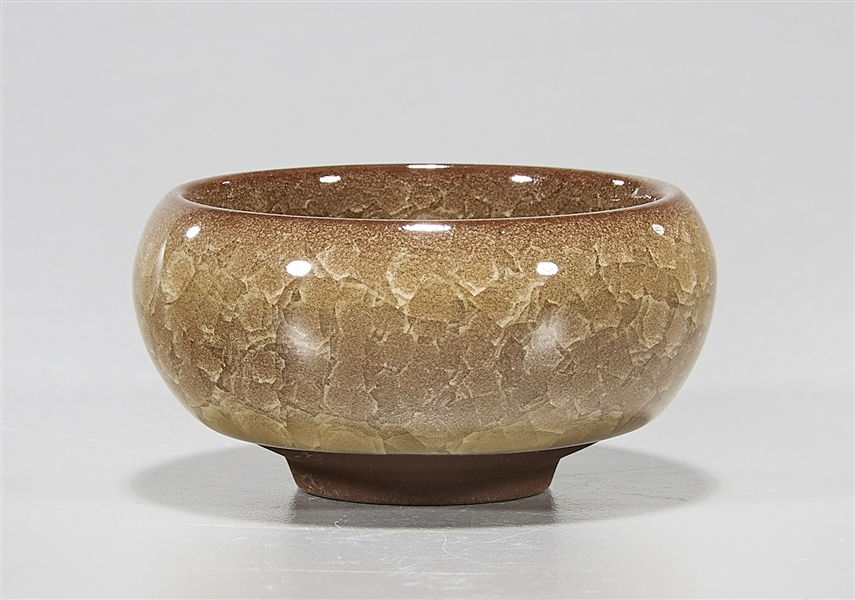 Small crackle glazed ceramic celadon