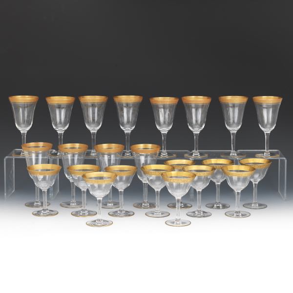 TIFFIN "RAMBLER ROSE" STEMWARE,