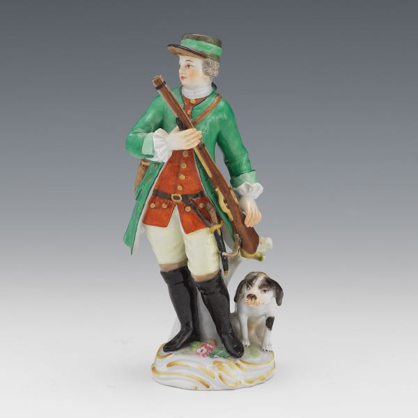 MEISSEN PORCELAIN FIGURE OF HUNTER