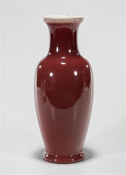 Chinese oxblood porcelain vase;