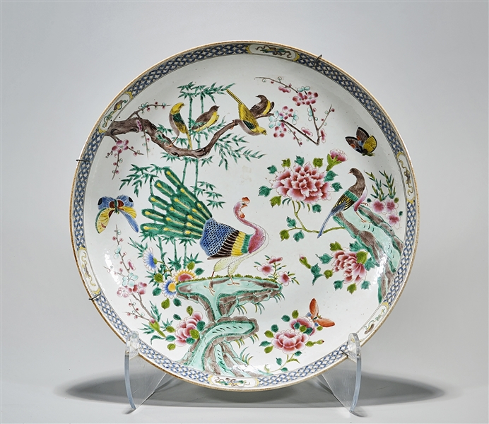 Chinese enameled porcelain charger;