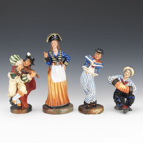 FOUR ROYAL DOULTON PIRATE FIGURINES 2ae9cb