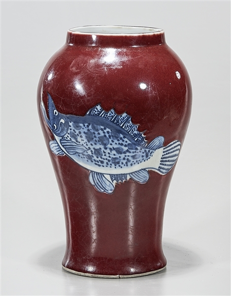 Chinese oxblood porcelain vase