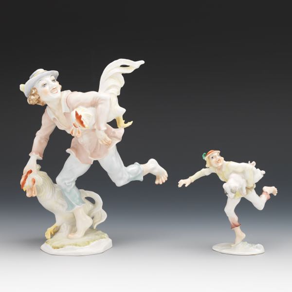 TWO HUTSCHENREUTHER PORCELAIN FIGURINES