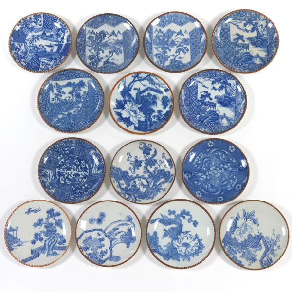 FOURTEEN JAPANESE TRANSFER WARE