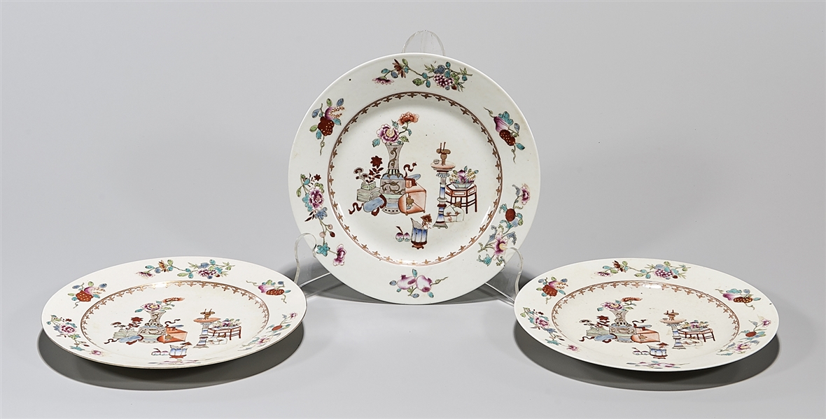 Three Chinese enameled porcelain