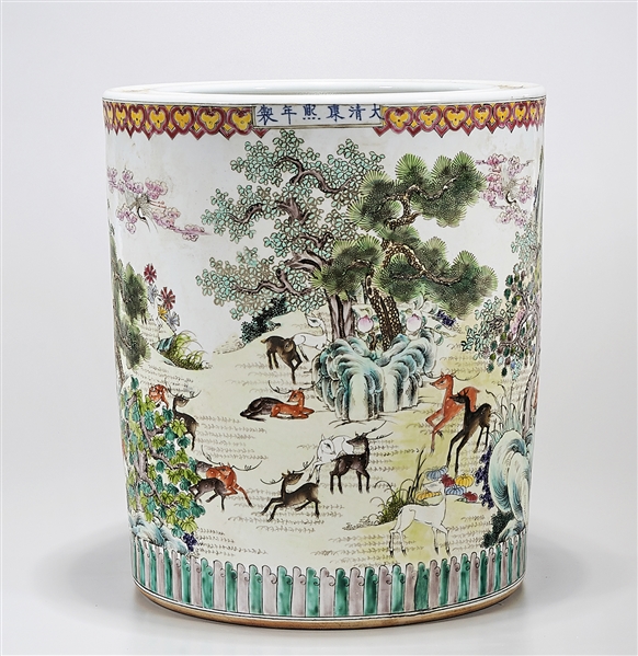 Large Chinese enameled porcelain