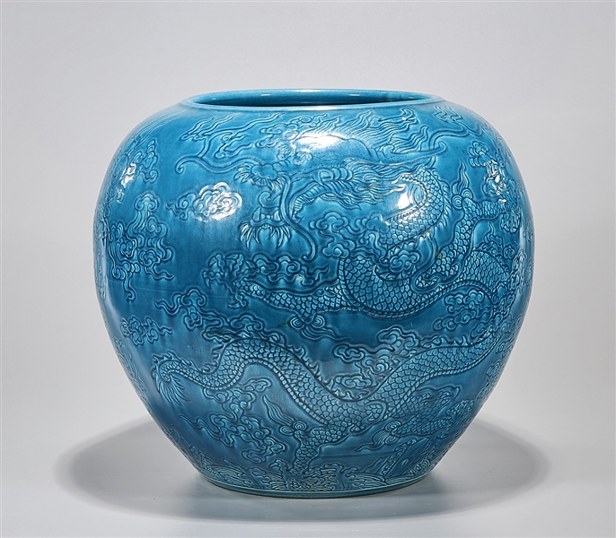 Large Chinese blue glazed porcelain 2aea60