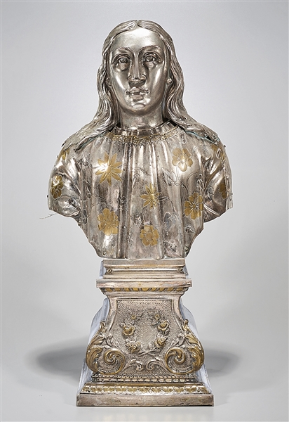 Continental parcel-gilt and silvered