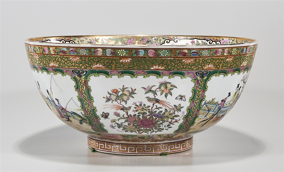 Chinese rose medallion bowl; with
