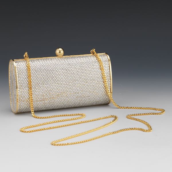 LANDAU CLUTCH 6 x 3 ¼ x 1  Gold-tone