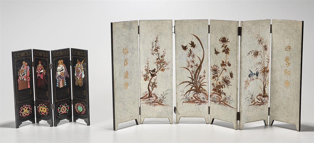 Group of four Japanese panels;