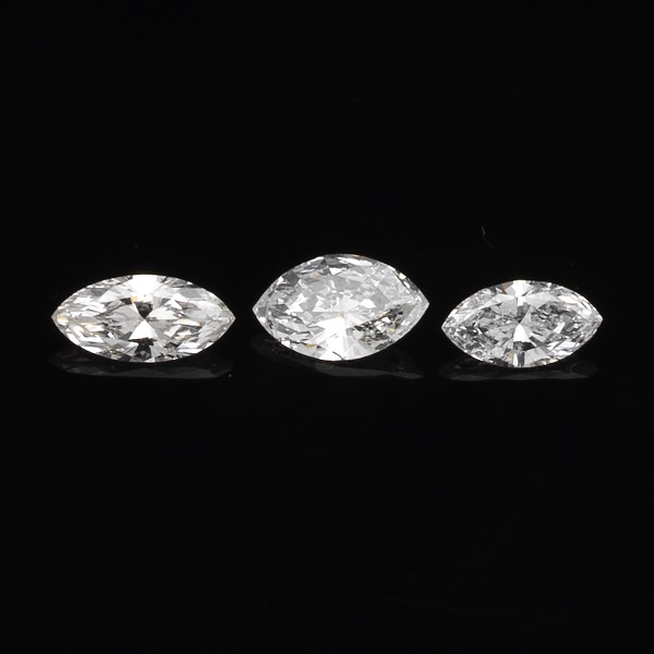 THREE UNMOUNTED 0 90 CT TOTAL MARQUISE 2aeb56